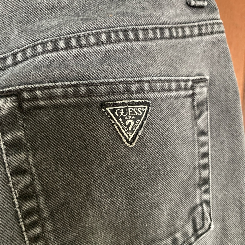 Vintage Y2K GUESS Men's Charcoal Denim Jeans